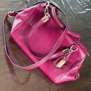 Elegant Pink Leather Handbag